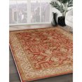 thumbnail image 3 of Ahgly Company Machine Washable Indoor Round Industrial Modern Brown Sand Brown Area Rugs, 3' Round, 3 of 7