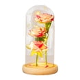 thumbnail image 2 of TopLLC Cadeau de la Saint-Valentin Lampe de Nuit Led 3 Roses Abat-Jour en Verre Ornements, 2 of 6