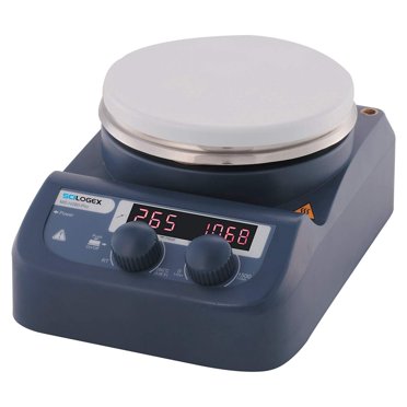 Scilogex SCI280-Pro Plaque Chauffante Magnétique Numérique à Dessus Circulaire, Mélangeur, Capteur et Support Vendus Séparément, Plaque Chauffante en Acier Revêtu de Céramique de 5 Pouces de Diamètre, 280C Max