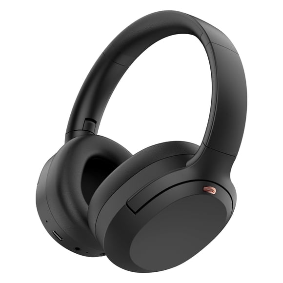 Active -45 dB Bluetooth Headphones 5.4 Écouteurs à Réduction du Bruit, Écouteurs 50 H d'Autonomie, Bass Boosted by 90 %, Appel Clair avec 4 Micros, Ajustement Confortable Écouteurs Circum-Auriculaires pour Voyage Maison Bureau PC Noir