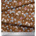 thumbnail image 3 of Soimoi Modal Satin Fabric Artistic Floral Decor Fabric Printed Yard 42 Inch Wide, 3 of 5