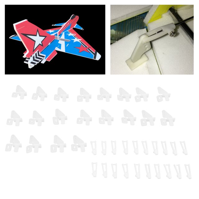 Kit de Klaxon de Commande, Angle de Gouvernail KT 20 Définit le Type de Bouchon Réglable pour les Aéronefs à Voilure Fixe en Mousse