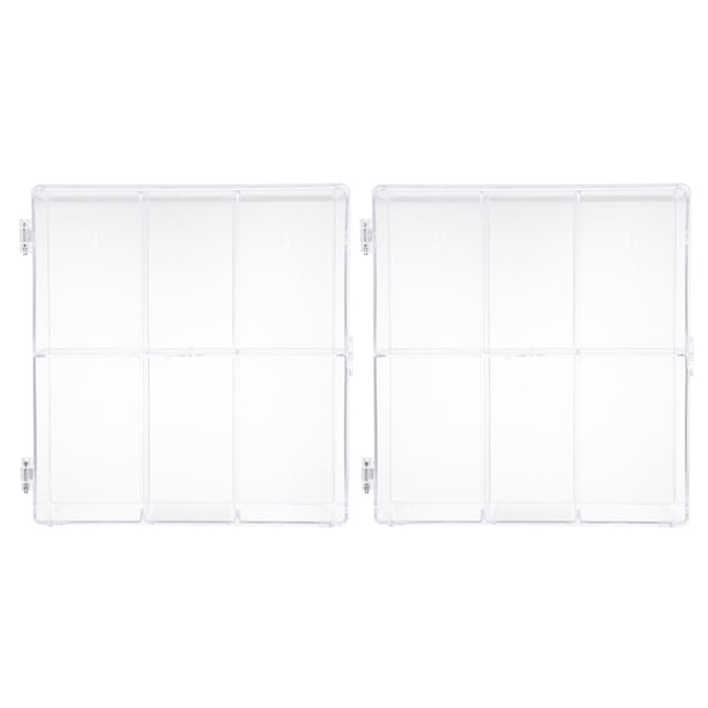 Weiweiguan 2pcs Desktop Doll Display Box Doll Toy Model Storage Box Doll Display Organizer