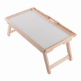 thumbnail image 1 of Arlo Plateau-déjeuner avec Dessus Rabattable et Support pour Téléphone, Fini Naturel et Blanc, 1 of 11