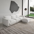 thumbnail image 1 of The Magic Home Canapé Sectionnel Modulaire Convertible en Chenille à 2 Places, Beige, 1 of 12