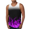 thumbnail image 1 of IROINID Débardeurs D\'entraînement Physique Sans Manches pour Hommes, Mode Décontractée Impression Dégradée Pull Col Rond Débardeurs de Sport, 1 of 4