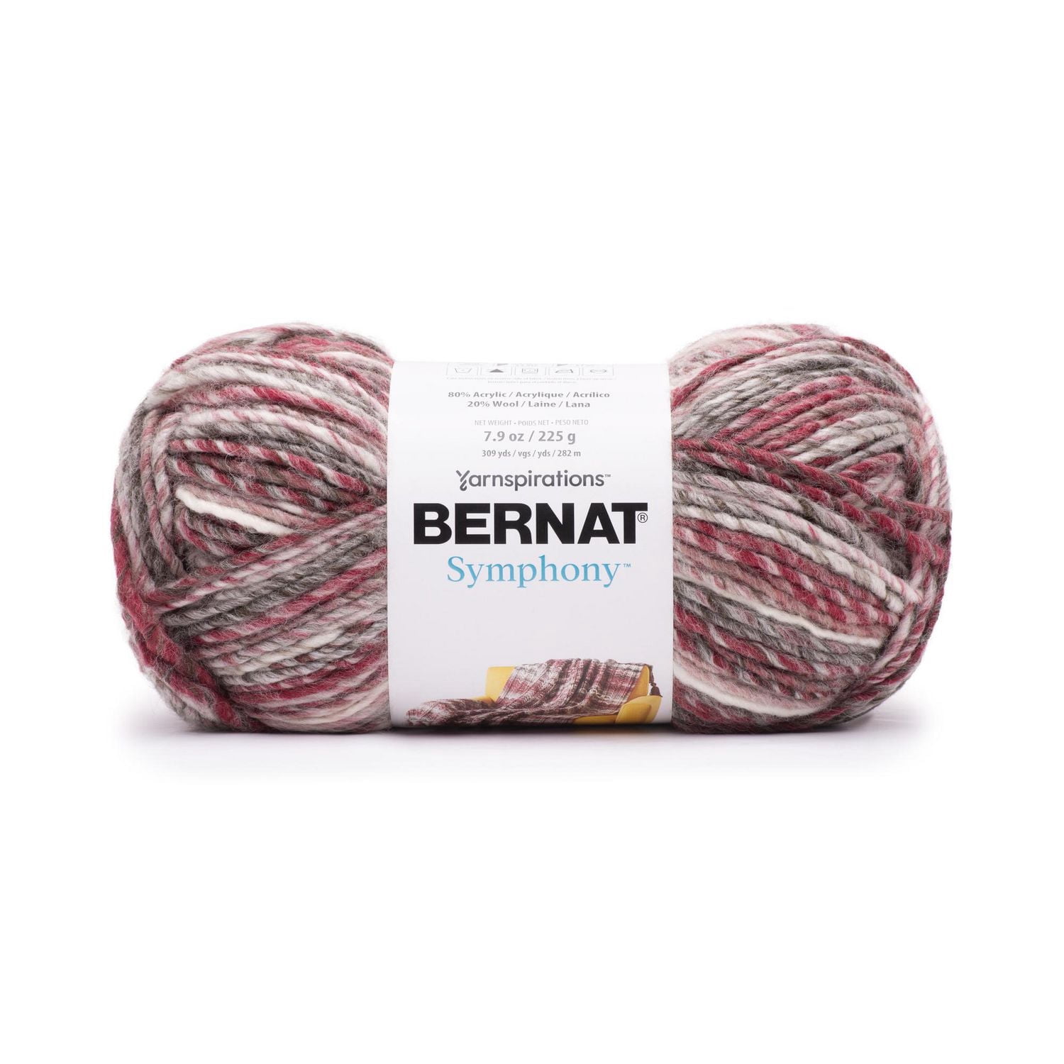 Bernat® Symphony™ #5 Bulky Blend Fil, 7.9oz/225g 309 Yards