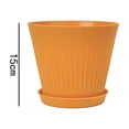 thumbnail image 3 of Flowerpots with Dish Ceramic, Plant Pots with Multiple Drain Holes and Trays Indoor Modern Garden Planter Pots for All Aloe Plants Succulents, Flower Pots, 3 of 3
