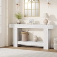thumbnail image 2 of Longue Table Console, Table de Canapé Style Ferme à 2 Niveaux derrière le Sofa, Console d'Appoint Rectangulaire avec Rangement pour Couloir, Vestibule, Entrée, 2 of 5