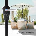 thumbnail image 4 of Outsunny Parasol de Patio, Parasol Extérieur avec 6 Baleines, Blanc Crème, 4 of 10