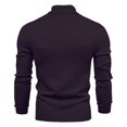 thumbnail image 5 of Chandail à Manches Longues pour Hommes Chandail Uni à Col Montant Chandail à Manches Longues Ample Chandail de Base Hauts Chandail Col Roulé Chandail Léger Hauts pour Hommes P-106 Brun m, 5 of 5