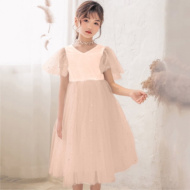 Robes pour Fille, Robe en Tulle à Volants, Robe d'Été pour Filles, Robe d'Anniversaire pour Fille, Vêtements pour Tout-Petites Filles 8-9 Ans