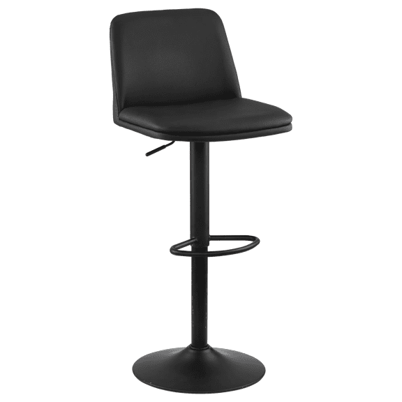Bouclair Tabouret de Bar en Similicuir Noir et Métal