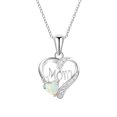 thumbnail image 1 of MOM Letter Heart Pendant Mother's Day Birthday Gift Necklace, 1 of 1