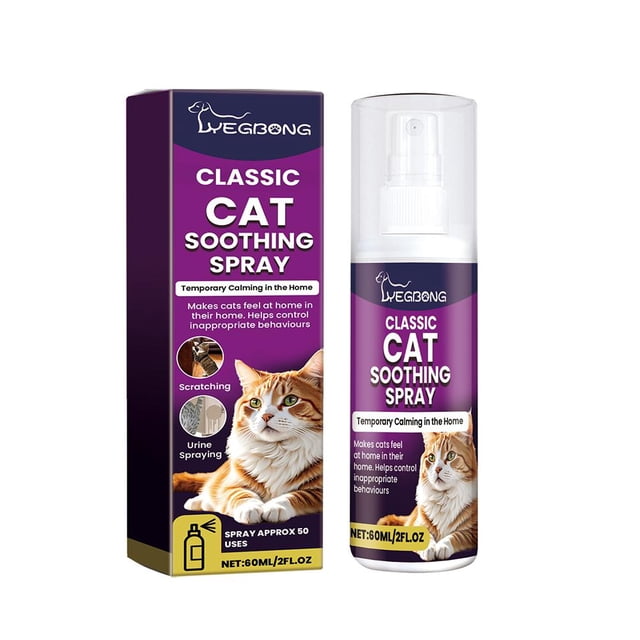 Lttoisl Pet Calming Spray for Cats & Kittens, Anti-Scratch & Anti-Urination Behavioral Training Aid, Mild Pheromone Formula for Anxiety Relief & Furniture Protection, 60ml