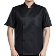 thumbnail image 1 of TISHITA Veste de Chef Respirante Veste de Chef Exécutif pour Service Alimentaire Restaurant Hôtel Noir TG, 1 of 8