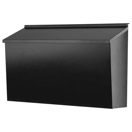 KYODOLED Wall-Mount Mailbox for House,Large Capacity Mail Box,Galvanized Steel Rust-Proof Metal Post Box,Mailboxes for Outside,15.7"x9.9"x4.9" Black
