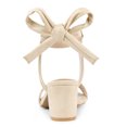 thumbnail image 3 of BLISSFUL STEP Women's Open Toe Back Ankle Tie Chunky Heel Sandals, 3 of 7