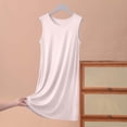 thumbnail image 1 of Elvqul Chemises de Nuit pour Femmes Grande Taille Robe Unie Sans Manches Pyjama pour Femmes Coton Doux, 1 of 3