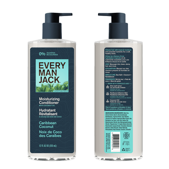 Every Man Jack Revitalisant Hydratant à l'Huile de Noix de Coco, Noix de Coco des Caraïbes