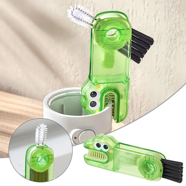 Little Dinosaur Design -Functional Bottle and Cup Cleaning Brush Set for Home Kitchen Use