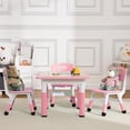 thumbnail image 3 of Kids Table and Chairs Set, Height Adjustable Desk with 4 Seats for Ages 2-10,Arts & Crafts Table,Graffiti Desktop, Non-Slip Legs, Max 300lbs, Children Multi-Activity Table for Classrooms,Daycares,Home, 3 of 8