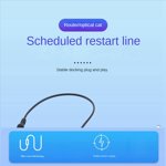 5X 24 Hour Auto Reboot Router Routing Timer Reset Tool DC Power Timing Fiber Modem Router DC Power Manager Black