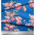 thumbnail image 2 of Soimoi Poly Georgette Fabric Flower & Leaves Watercolor Print Sewing Fabric Yard 52 Inch Wide, 2 of 3