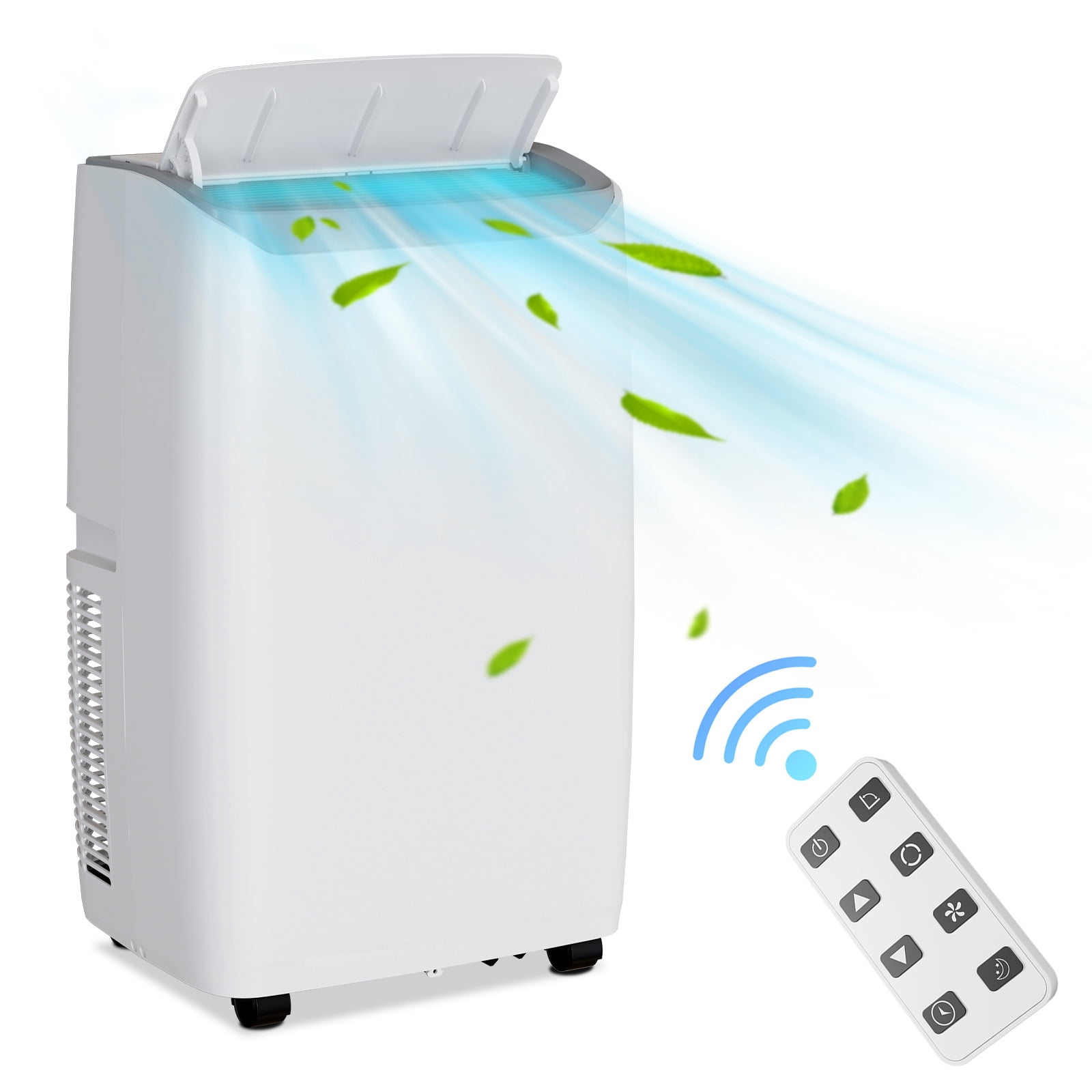 GarveeHome 14,000 BTU Portable Air Conditioner Up to 750 Sq.Ft, 3-In-1 Small AC Unit with Cool/Fan/Dehumidifier, Small Air Conditioner with Wheels/Remote Control/Window Kit, White