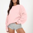 thumbnail image 2 of 2025 Femmes Chandail à Manches Longues Vêtements Actifs Ensemble pour Femmes Décontracté Col Rond Coupe Ample Chandail de Baseball Femmes Chandail à Capuchon Pollover Molleton Automne Chandails Vierges, 2 of 7