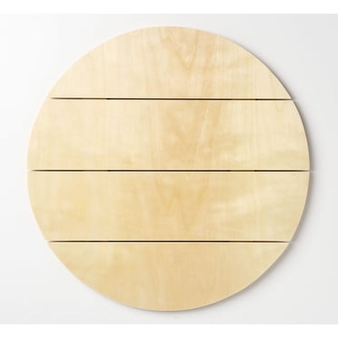 Surface en bois à carreaux, forme non peinte, cercle en bois de palette, 30 cm x 30 cm