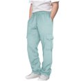 thumbnail image 2 of XZNGL Boys Sweatpants, Drawstring Waist, Multiple Pockets, Polyester Fabric, Relaxed Fit, Ankle-Length Jogger Style, for Daily Wear and Outdoor Activities, 2 of 9