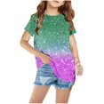 thumbnail image 1 of MeetoTime T-Shirt Graphique à Manches Courtes pour Enfants Tee Décontracté à Col Rond Haut pour Bébés Garçons Filles 3-12 Ans, 1 of 4