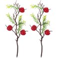 thumbnail image 2 of 2Pcs Simulated Apple Branch Ornaments DIY Berry Bouquet Photo Props Wedding Prop, 2 of 7
