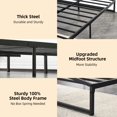 thumbnail image 4 of Yiwa Heavy Duty 6/10 Inch Low Profile Metal Bed Frame, Platform Foundation with Steel Slats, No Box Spring Needed, 4 of 7