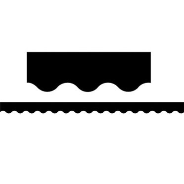 Teacher Created Resources TCR4397-6 Black Scalloped Border Trim - Pack of 6