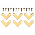 thumbnail image 1 of 6Pcs Right Angle Corner Brackets Sturdy Corner Brackets Brass Bracket Joints, 1 of 8