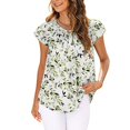thumbnail image 5 of Babysbule Hauts Imprimés à la Mode pour Femmes, Manches Courtes, Col Rond, Couleur Unie, Coupe Ample, Haut d'Été pour Femmes, 5 of 5