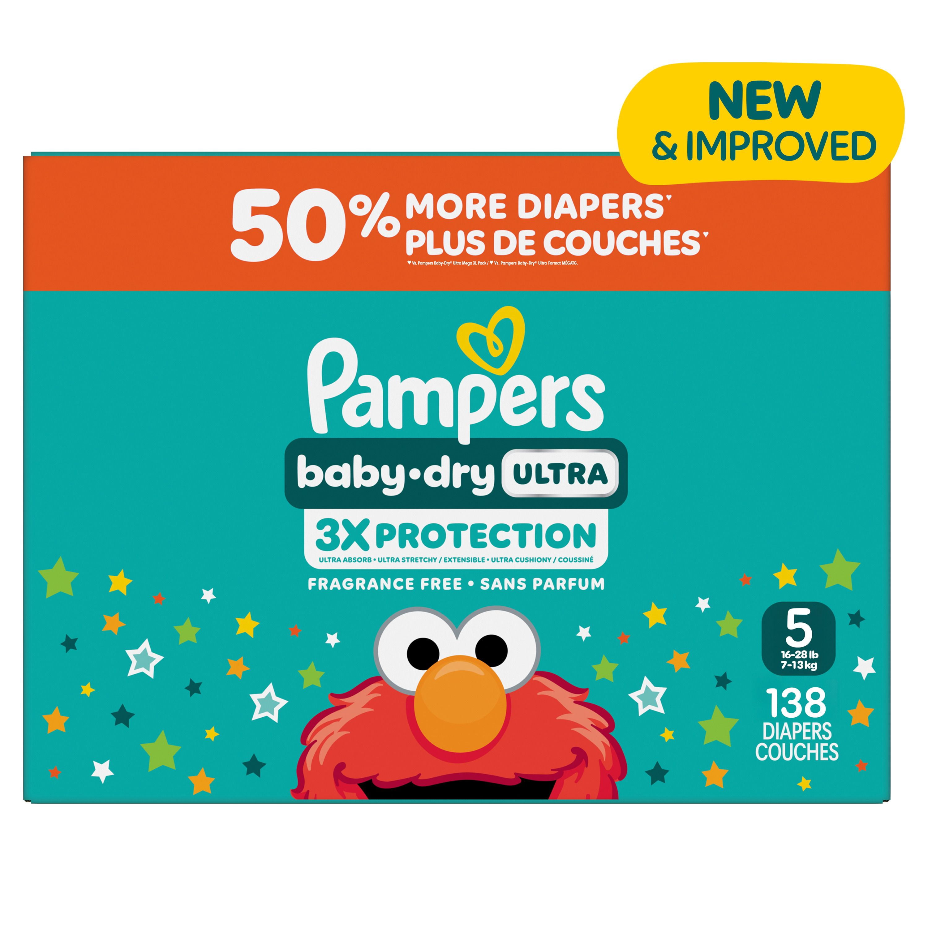 Pampers Baby Dry Ultra Couches, Taille (- lbs