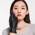 thumbnail image 3 of serony Mode Femmes Gants Chauds d'Hiver en Cuir PU Doublés Doux pour Course Conduite, 3 of 9