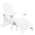 thumbnail image 2 of vidaXL Chaises Adirondack de Jardin avec Repose-Pieds et Table HDPE Blanc, 2 of 4