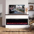 thumbnail image 4 of Costway 60" Linear Electric Fireplace 1500W Recessed Wall-Mounted with Multi-Color Flame, 4 of 10