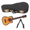 thumbnail image 4 of Wooden Miniature Guitar, Mini Musical Instrument Musical Instrument Electric Guitar Model Basswood Guitar Model  For Desk For Office 10cm Cutaway Guitar,13cm Cutaway Guitar, 4 of 8