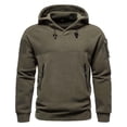 thumbnail image 3 of LOVZFMLL Vestes pour Hommes Mode Décontractée à Fermeture Éclair Poche à Capuche Manteau Uni Complet, 3 of 3