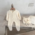 thumbnail image 1 of RXIRUCGD Combinaison Décontractée à Manches Longues Chaude à Col Rond pour Fille et Garçon ( Blanc, Taille : 9 Mois ), 1 of 3