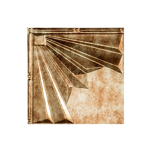 Fasade Easy Installation Art Deco Bermuda Bronze Glue Up Ceiling Tile/ Ceiling Panel (12" X 12" Sample)