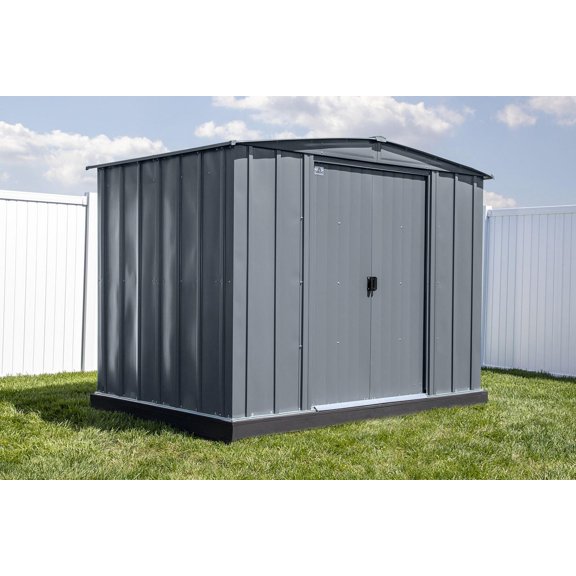 Arrow Classic Steel Storage Shed, 8x6, Charcoal