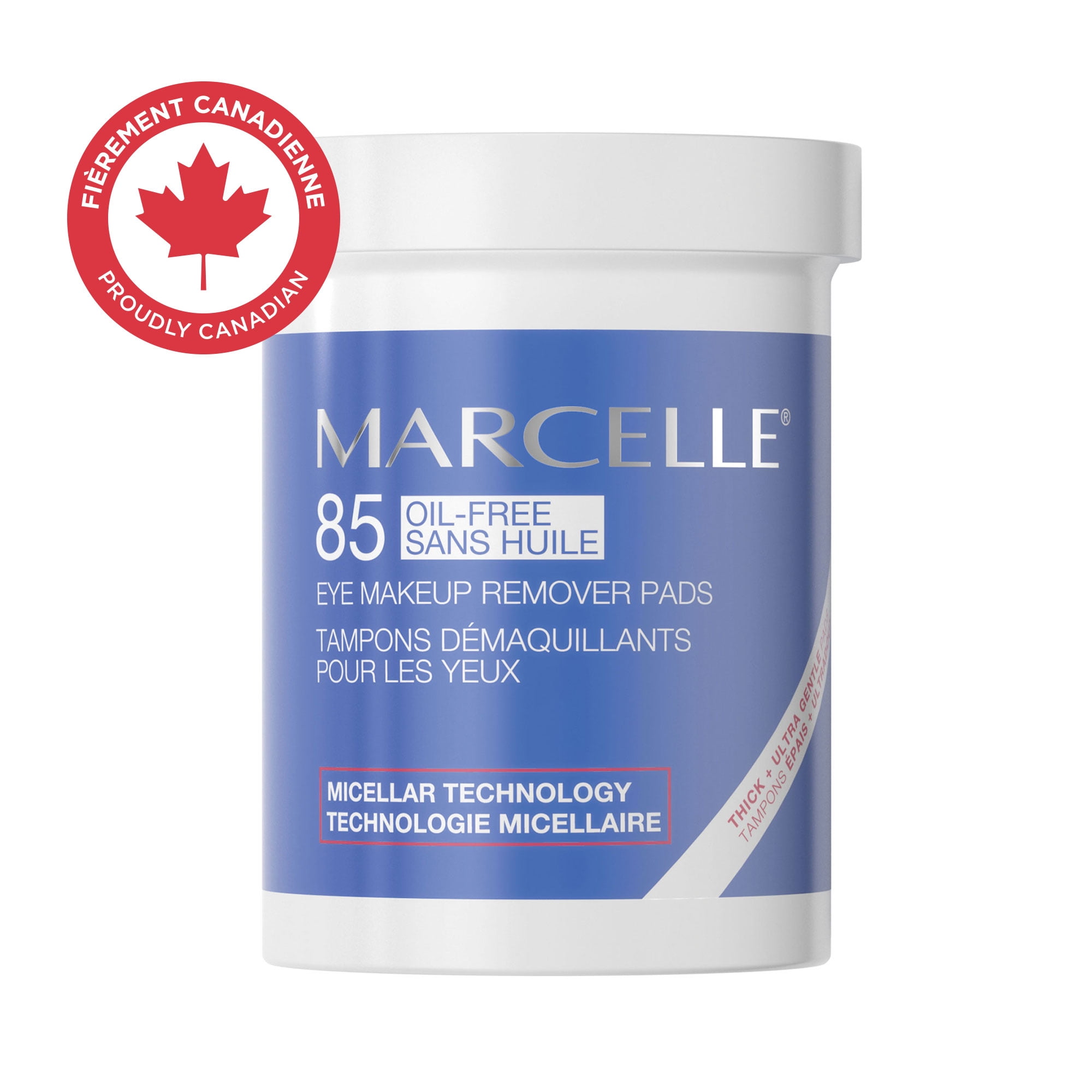 Marcelle Oil-Free Eye Makeup Remover Pads with Micellar Technology, 85 pads
