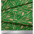 thumbnail image 3 of Soimoi Green Silk Fabric Text & Knife Kitchen Print Fabric by the Yard 42 Inch Wide, 3 of 3