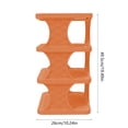thumbnail image 3 of 4 Tier Foldable Plastic Shoe Rack for Bedroom & Entryway, Anti-Fade & Warp-Resistant Shoe Storage Organizer, Slim Design Holds 3 Pairs, Easy Assembly, 3 of 6